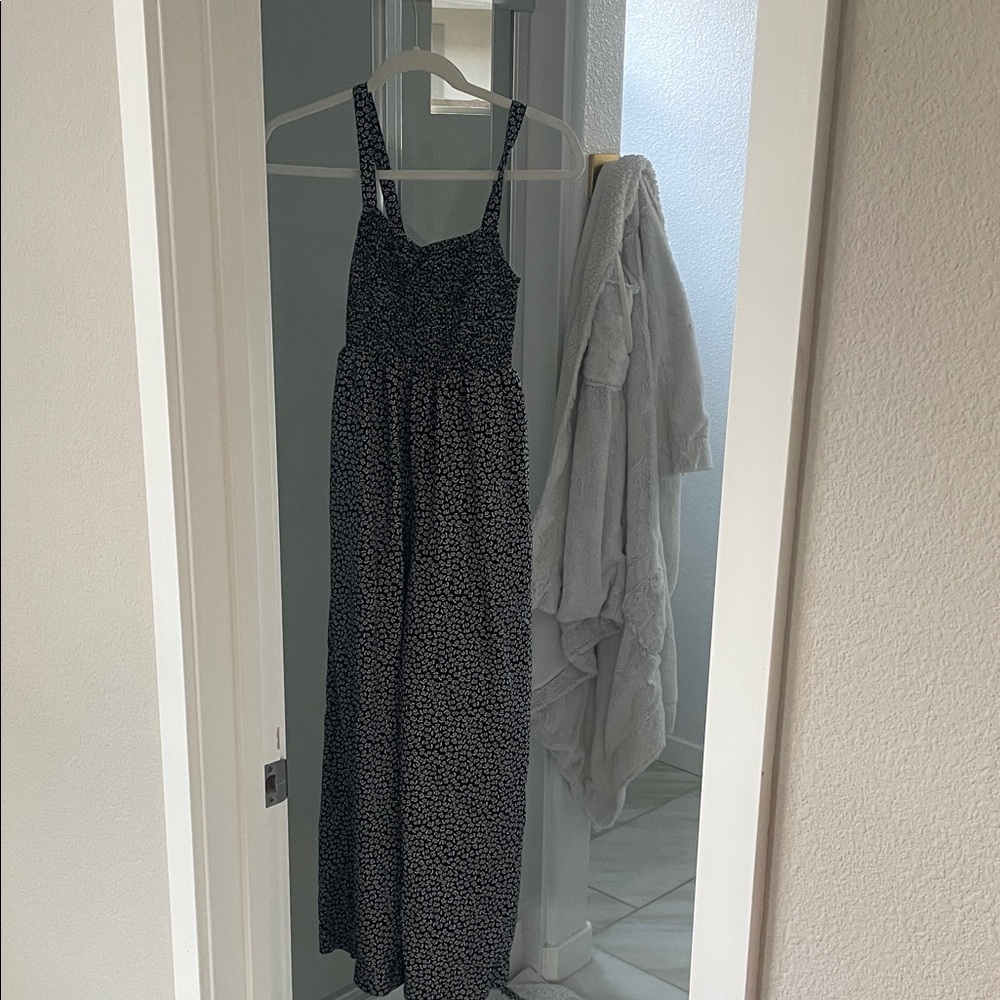 Madewell Black Floral Maxi Dress